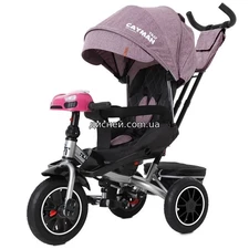 Велосипед трехколесный TILLY CAYMAN T-381/7 Фиолетовый лен, с пультом и усиленной рамой